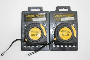 2pk Smartvalue Workshop 10ft / 3yd Heavy Duty Tape Measure - Picture 1 of 4