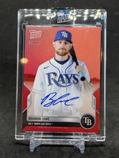 2022 Topps Now BRANDON LOWE Tampa Bay Rays Auto Autograph Red /10