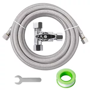 Refrigerator Water Line Kit 1/4" Comp X 1/4" Comp Ice Maker Hose 10 Feet Stai... - Picture 1 of 7