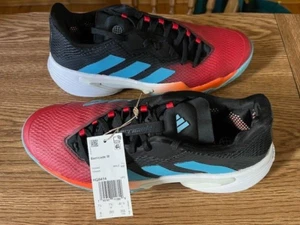 Adidas Barricade Mens Low Tennis Shoes Black/Red Size 8 Style HQ8414. New in box - Picture 1 of 3