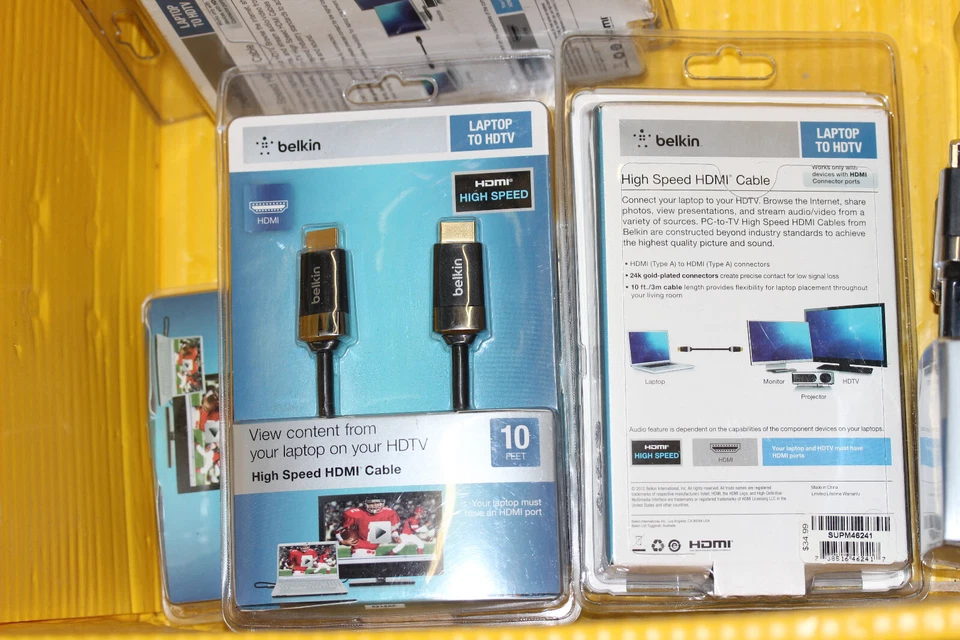 Belkin 10 FT - 3m High Speed HDMI Cable Laptop to HDTV