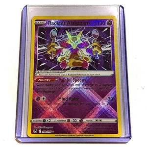 Pokémon TCG Radiant Alakazam Silver Tempest 059/195 Holo Radiant Rare - Picture 1 of 2