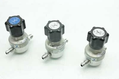 3 reguladores de acero inoxidable Parker Veriflo 48000100 IR401W2PFSMM Foto 1 de 4
