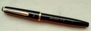SELTENER " KAWECO V 10 " KOLBENFÜLLER in SCHWARZ/GOLD, 14 Kt. FEDER,ca. 1970 - Bild 1 von 3