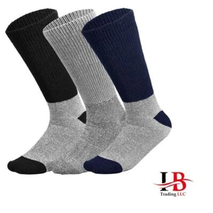 6-12 Pairs Men's Women Thermal Diabetic Socks Non Binding Crew Socks Thick Warm - Picture 1 of 7