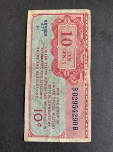 52289 MPC Banknote, United States, 10 Cents, 1947 USA Military Payment Certi - Picture 1 of 2