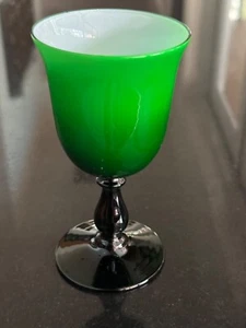 Mid century, Carlo Moretti, MCM Italian Emerald green wine / cordial glass - Picture 1 of 6