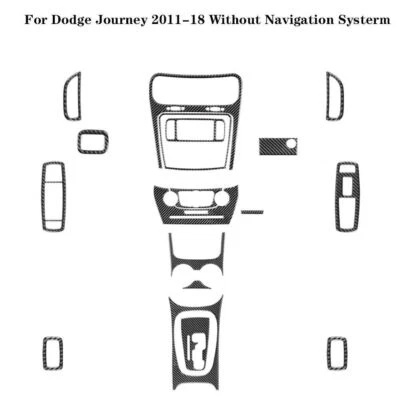 19Pcs Carbon Fiber Full Interior Kit Cover Trim For Dodge Journey 2011-18 - image 1 of 4