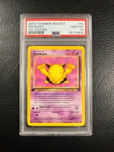 Pokemon Rocket #54 2000 - Drowzee - gema como nueva - 1ª edición - ¡PSA 10! - Imagen 1 de 4