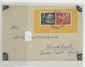 East Germany (DDR) Stamps:1950 DEBRIA Rare MS Air Mail Cover; Leipzig - Windhoek - Picture 1 of 4