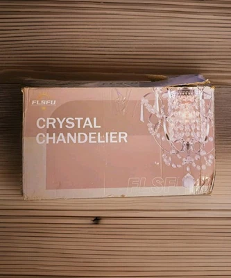 Casa Elegante Mini Araña Enchufable Cristal Colgante Luz, Blanco Caja Abierta Nuevo  Foto 1 de 4