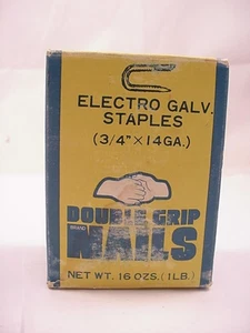 Galvanisierte Klammern Nägel 3/4" x 14 Stärke 15 Unzen Versand am selben Tag - Bild 1 von 4