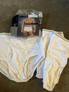 Stafford JC Penney Vintage Men’s Size 40 White Full Cut Briefs Underwear 3 Pack - Picture 1 of 6