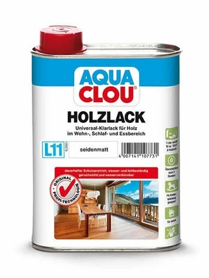 Clou Holzlack Grundierung Klarlack Aqua Seidenmatt L 11 250 ml - Bild 1 von 3