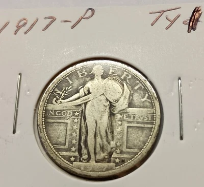 1917 Standing Liberty Quarter Ty1 - Image 1 of 2