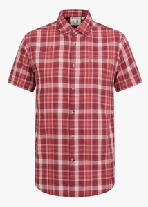 Camicia uomo Mountain Warehouse Country to Coast rossa a quadri manica corta con bottoni - Foto 1 di 11