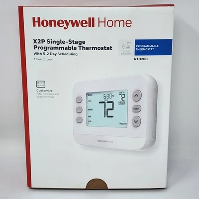 Honeywell X2P Single-Stage Programmable Thermostat RTH20B with Scheduling, B - Image 1 of 4