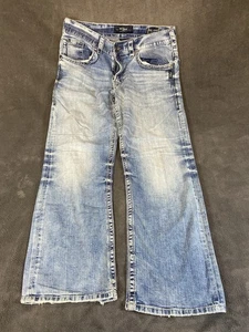 Silver Jeans Mens Size 36 32 Gordie Fit Straight Leg Jeans Western Cowboy Light - Picture 1 of 10