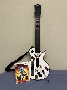 UNTESTED Nintendo Wii Guitar Hero Les Paul Wireless Guitar 95125.805 W/ Game - Picture 1 of 12