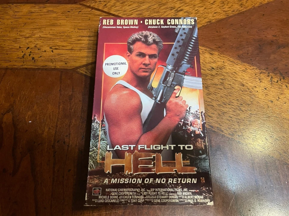 Last Flight To Hell (VHS; 1991) Reb Brown RARE OOP Screener Copy One Of A Kind - Image 1 of 3