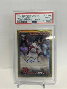 WILYER ABREU 2024 Topps Chrome Update Gold  RC Auto /50 PSA 8 Red Sox #AC-WA - Picture 1 of 3