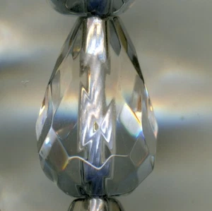 ROCK CRYSTAL 8x12mm Faceted Round Teardrops 16" strand - Picture 1 of 1