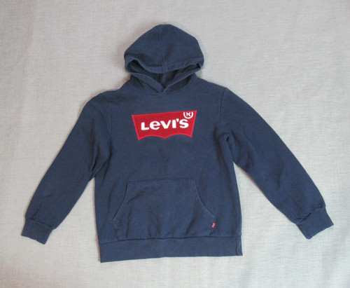 VETEMENTS Felpa con cappuccio Levis ragazzo taglia grande blu felpa pile logo attivo outdoor