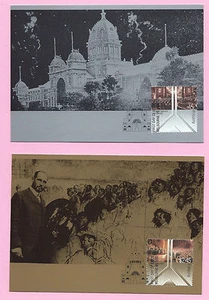 AUSTRALIA FDC 2001 Set of 2 MAXI CARDS - FEDERAL PARLIAMENT Shs MELBOURNE - Picture 1 of 3