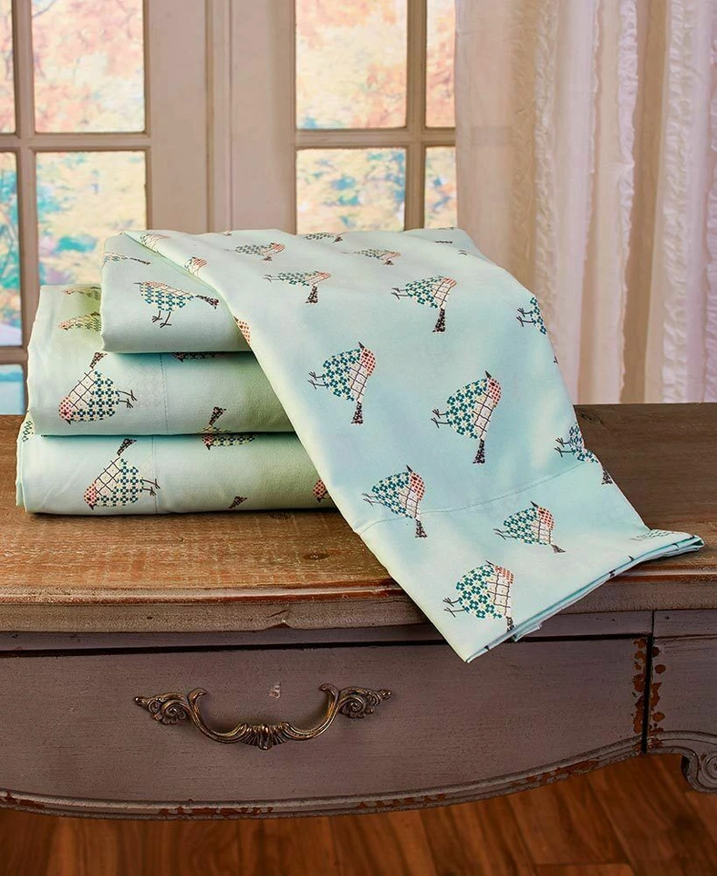 Juego de sábanas King Sparrow Country Patchwork Pájaros Juego de sábanas Foto 1 de 1