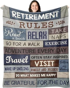 Retirement Gifts for Men Retirement Gifts for Women 2024 Retirement Blanket R... - Picture 1 of 9