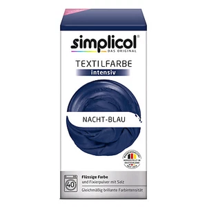 Peinture textile SIMPLICOL INTENSE tout en 1 NUIT BLEU couleur avec poudre fixatrice - Photo 1 sur 2