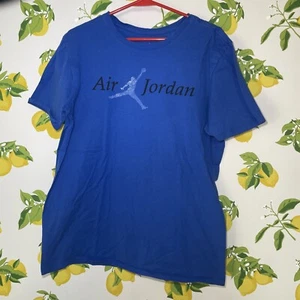 Vintage Nike Air Jordan Blue T-shirt Size Large - Picture 1 of 4