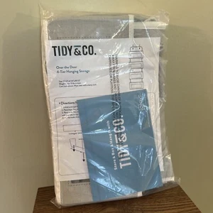 Tidy & Co. Over the Door 4-Tier Canvas Hanging Storage Organizer - Picture 1 of 4