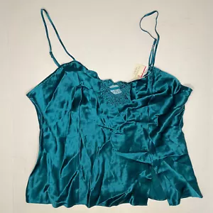 top blusa deadstock victorias secret seta grande verde smeraldo nuova con etichette canotta - Foto 1 di 8