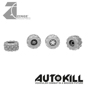 Ruedas militares Zinge Industries AutoKill Gaslands escala 20 mm diapositiva 13 mm S-WHE30 - Imagen 1 de 2