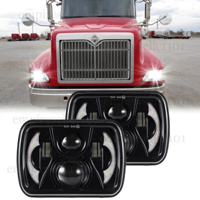 For International Harvester 9900 9200 9400i 4700 4800 7x6 inch Led Headlights 2x - Image 1 of 4