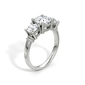 14k White Gold Ring E 1.92 Carat Lab-created Diamond GIA CERTIFIED Gift For Her - Picture 1 of 12