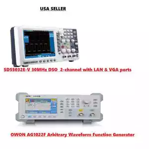 OWON 30Mhz Oscilloscope SDS5032E-V +AG1012F FM10Mhz Arbitrary Waveform Generator - Picture 1 of 1
