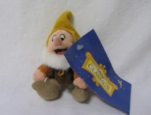 PAQUETE TRASERO DE FELPA DISNEY MATTEL HAPPY 4" BLANCO NIEVE Y SIETE ENANOS MWT - Imagen 1 de 2