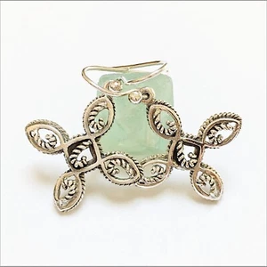 NEW BARSE Sterling Cross Drop Earrings Scroll Rope 925 NEW ON EARRING CARD - Picture 1 of 5