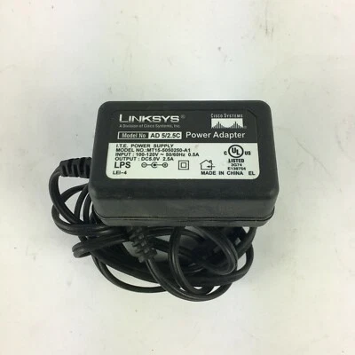 Adaptador de fuente de alimentación original Linksys AD5/2.5C salida 5.0V 2.6A A55  Foto 1 de 3
