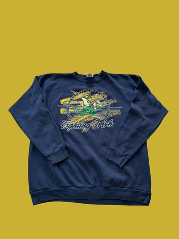 Notre Dame Fighting Irish VTG Blue Sweatshirt XL Cover