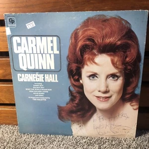 Carmel Quinn Carnegie Hall Autographed Vinyl, LP GP Records GPQ-S-5002 - Picture 1 of 10