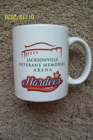 Hardees Coffee Mug - Jacksonville, Florida Area - Features Jaguars/Suns Cover