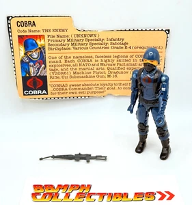 Near MINT COMPLETE 1982 GI Joe Cobra Soldier THE ENEMY Straight Arm FILE CARD - Picture 1 of 8