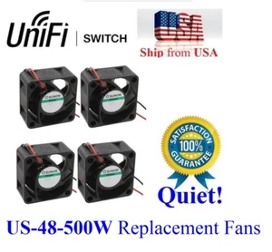 4x Quiet Version Fans for Ubiquiti US-48-500W UniFi Switch (18dBA Noise) - Picture 1 of 7