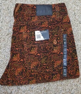 Volcom Corduroy Pants Women's 13/32 Soundcheck Paisley Limited Edition Jeans New - Picture 1 of 18