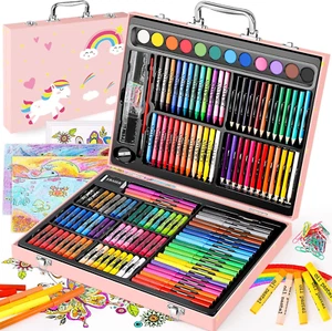 Arts and Crafts Supplies, 183-Pack Drawing Painting Set for Kids Girls Boys Teen - Picture 1 of 7
