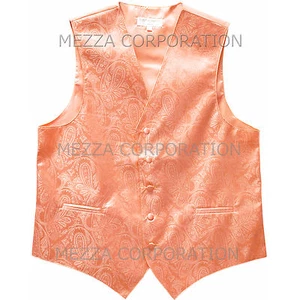 Nuevo Chaleco Esmoquin Para Hombre Vesuvio Napoli Paisley Chaleco Solo Baile de graduación Fiesta Melocotón - Imagen 1 de 3