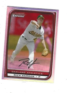 2008 Bowman Chrome Refractors #97 Rich Harden OAKLAND  ATHLETICS - Picture 1 of 2